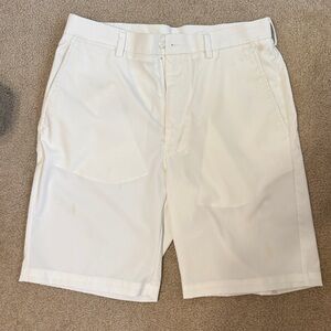 Men's Classic White Flat Front Shorts